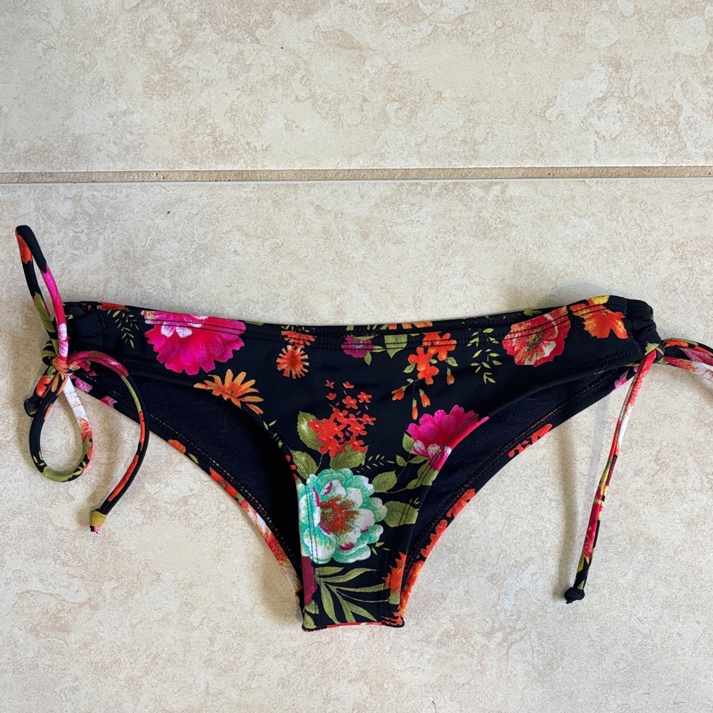Pakaloha Floral Black Bikini Bottom